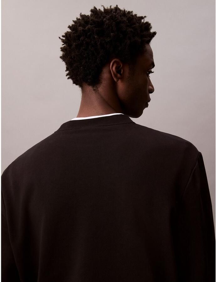 CALVIN KLEIN Heren Truien & Vesten Ls Eu Badge 350terry Cn Swtshrt Zwart - Foto 6