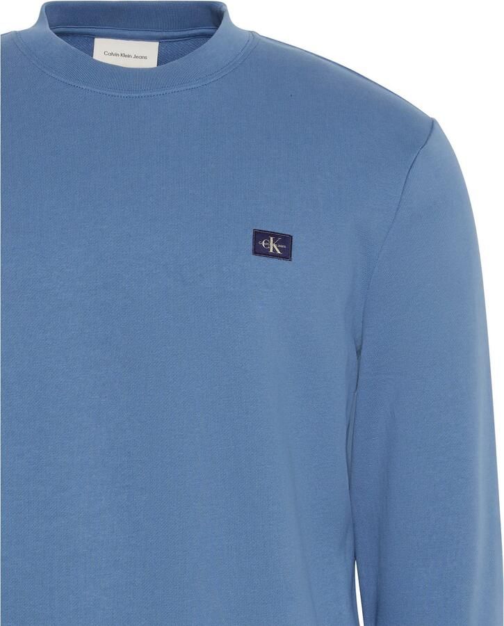CALVIN KLEIN Heren Truien & Vesten Ls Eu Badge 350terry Cn Swtshrt Blauw - Foto 5