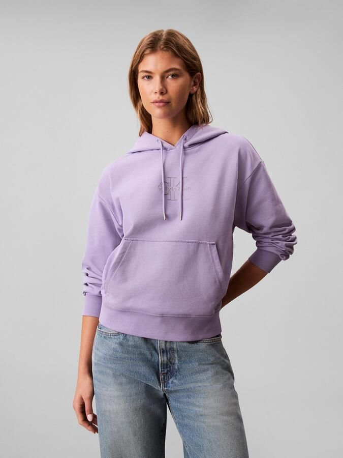 Calvin Klein Sweatshirt Capuchon met trekkoord regular fit logo-opdruk - Foto 5