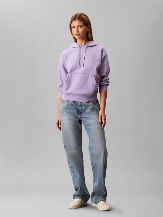 Calvin Klein Sweatshirt Capuchon met trekkoord regular fit logo-opdruk - Foto 4
