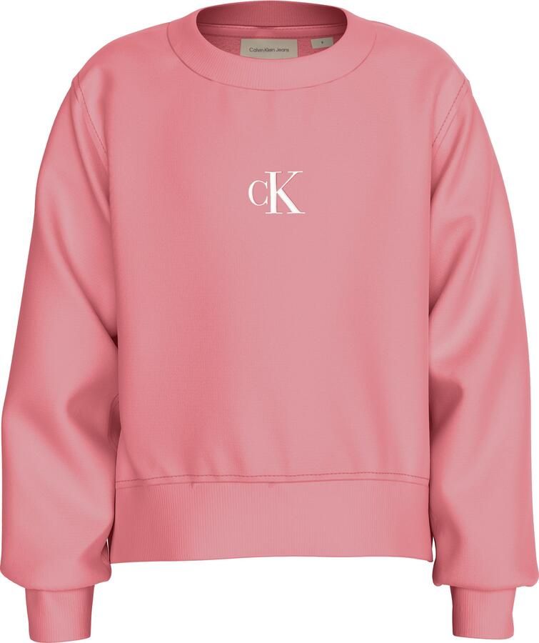 Calvin Klein Sweatshirt CK LOGO CN FLEECE SWEATSHIRT voor kinderen tot 16 jaar logo-print - Foto 3