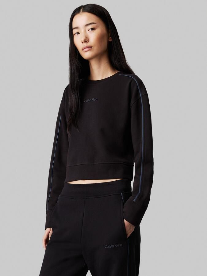 Calvin Klein Sweatshirt CREW PULLOVER met contraststrepen - Foto 5