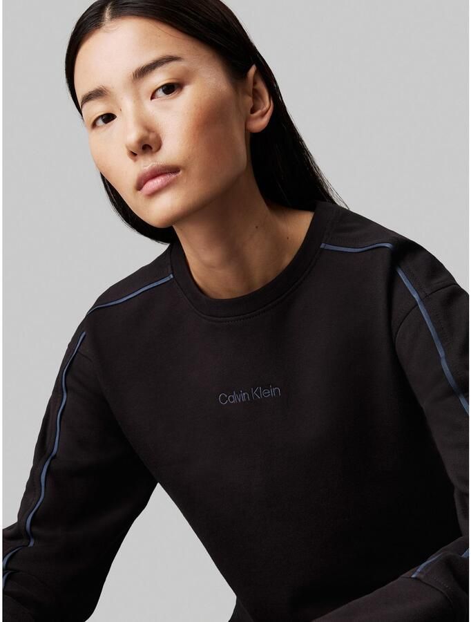 Calvin Klein Sweatshirt CREW PULLOVER met contraststrepen - Foto 2
