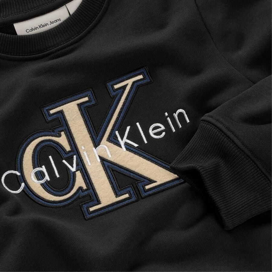 Calvin Klein Sweatshirt FESTIVE MONO SWEATSHIRT voor kinderen tot 16 jaar applicatie