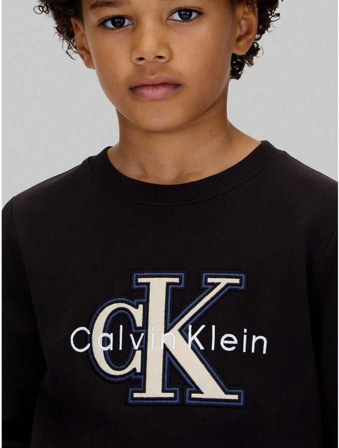 Calvin Klein Sweatshirt FESTIVE MONO SWEATSHIRT voor kinderen tot 16 jaar applicatie - Foto 3