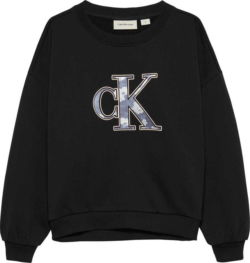 Calvin Klein Sweatshirt FILLED MONOLOGO TERRY CREW NECK voor kinderen tot 16 jaar met grote logo-print - Foto 2