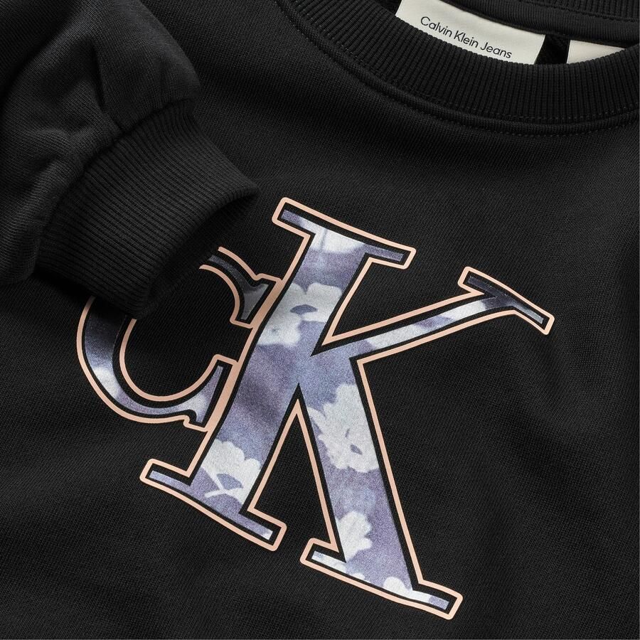 Calvin Klein Sweatshirt FILLED MONOLOGO TERRY CREW NECK voor kinderen tot 16 jaar met grote logo-print