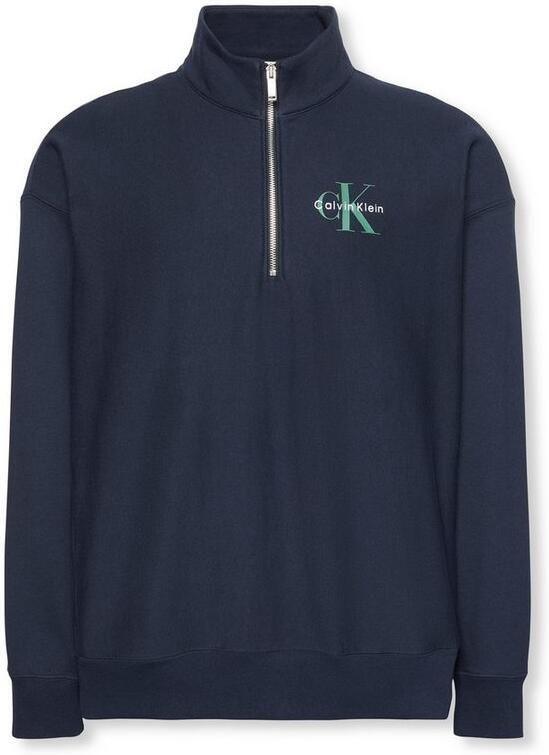 Calvin Klein Sweatshirt LS EU 350TERRY MICRO MONOLOGO QT Regular fit opstaande kraag en ritssluiting - Foto 5