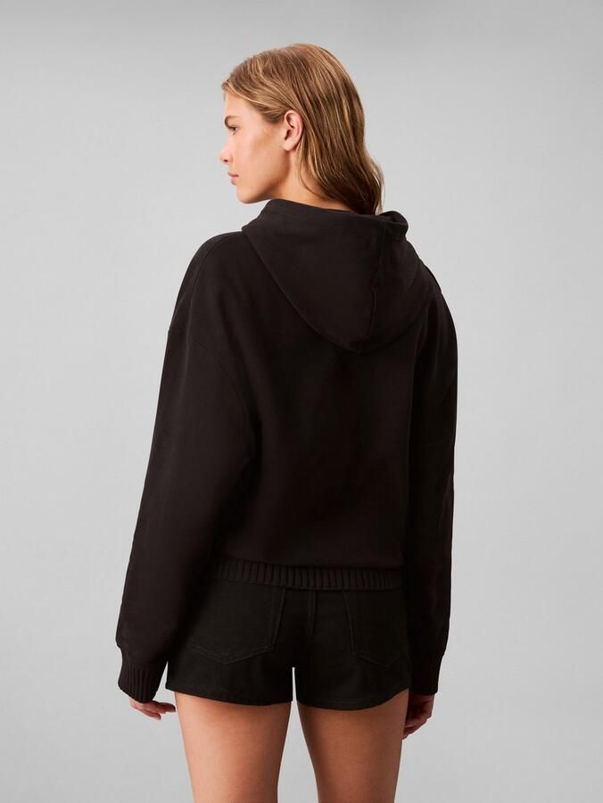 Calvin Klein Sweatshirt met capuchon regular fit geweven merklabel - Foto 4