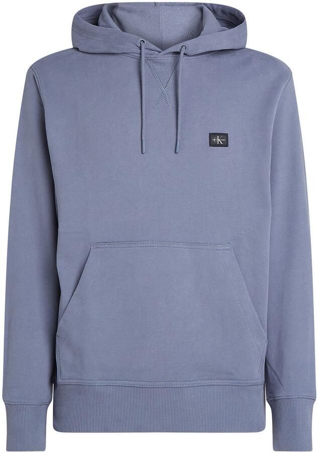 Calvin Klein Sweatshirt WOVEN LABEL HOODIE Kangoeroezak logoborduring - Foto 4