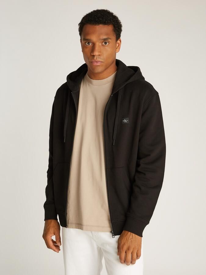 Calvin Klein Sweatvest WOVEN LABEL ZIP THROUGH HOODIE - Foto 4