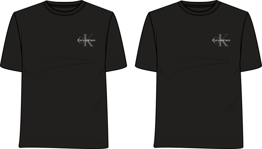 Calvin Klein T-shirt Met een ronde hals (2-delig Set van 2)