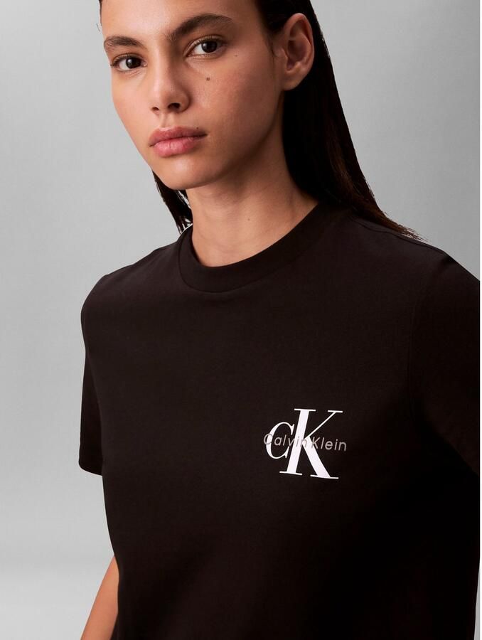 Calvin Klein Jeans T-shirt met labelprint in een set van 2 stuks - Foto 4