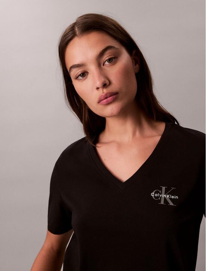 Calvin Klein T-shirt Met V-hals (2-delig Set van 2) - Foto 2