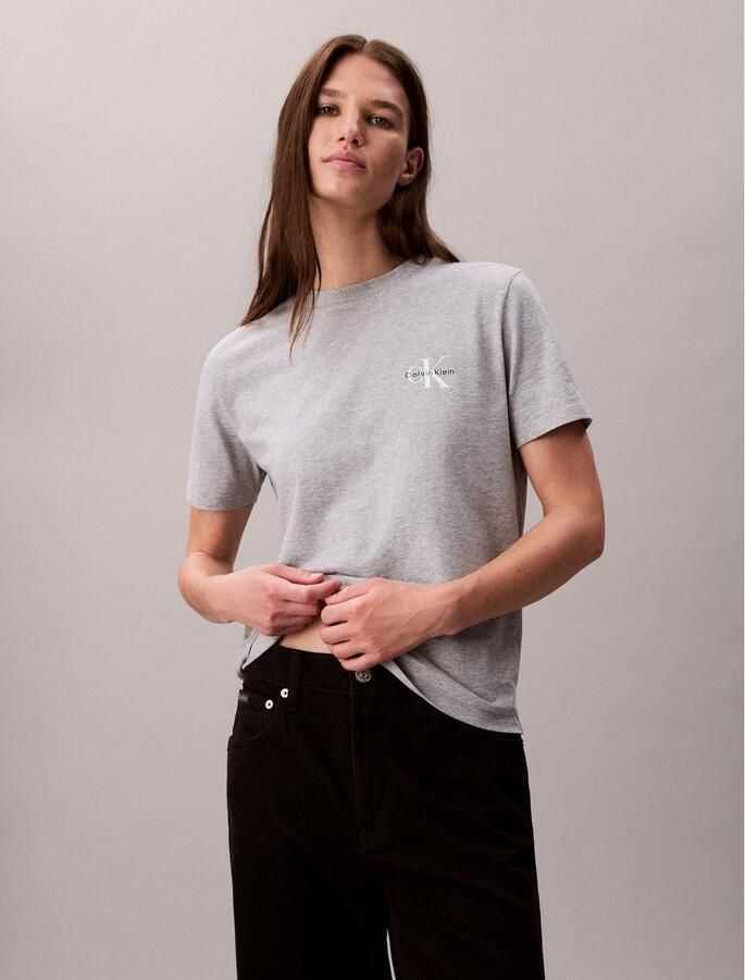 Calvin Klein Jeans T-shirt met labelprint in een set van 2 stuks - Foto 6