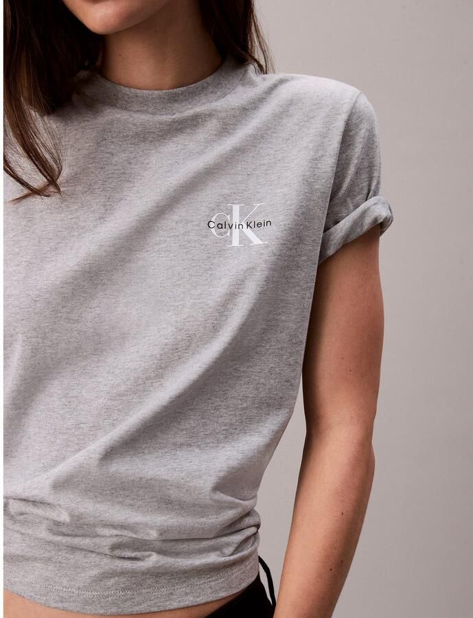 Calvin Klein Jeans T-shirt met labelprint in een set van 2 stuks - Foto 2