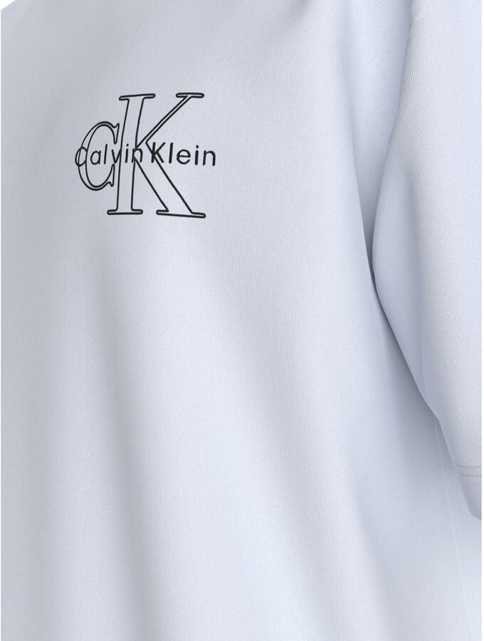 Calvin Klein Jeans Regular fit T-shirt met logostitching model 'Micro'