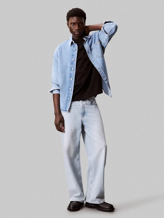 Calvin Klein Jeans Regular fit T-shirt met logostitching model 'Micro' - Foto 3