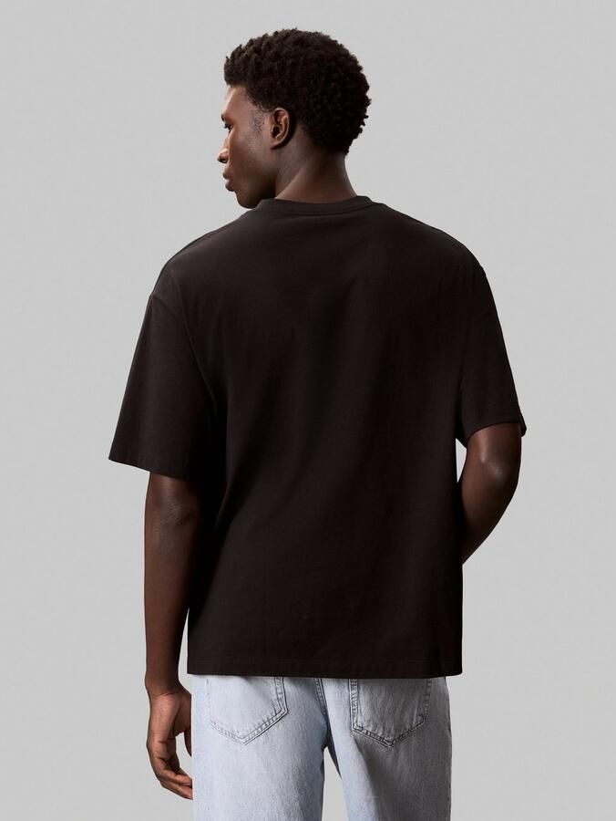 Calvin Klein Jeans Regular fit T-shirt met logostitching model 'Micro' - Foto 4