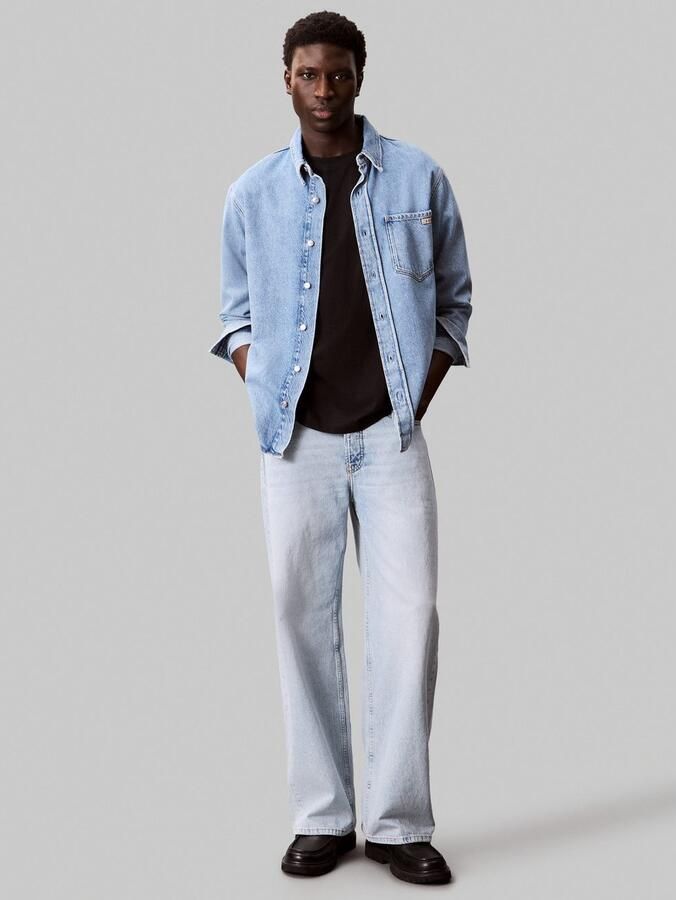 Calvin Klein Jeans Regular fit T-shirt met logostitching model 'Micro' - Foto 5