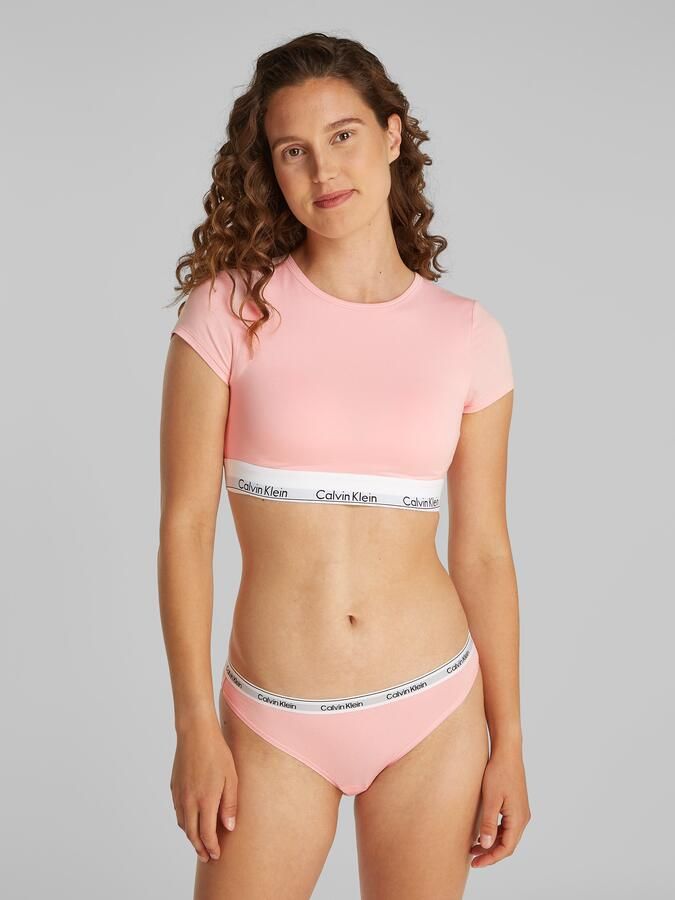 Calvin Klein T-shirt-bh T-SHIRT BRALETTE met een logo-opschrift - Foto 6
