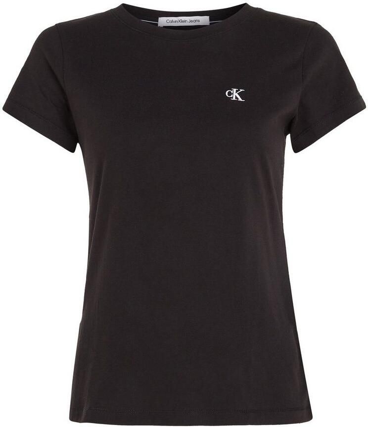 Calvin Klein T-shirt CK EMBROIDERY SLIM TEE met geborduurd ck-logo op borsthoogte