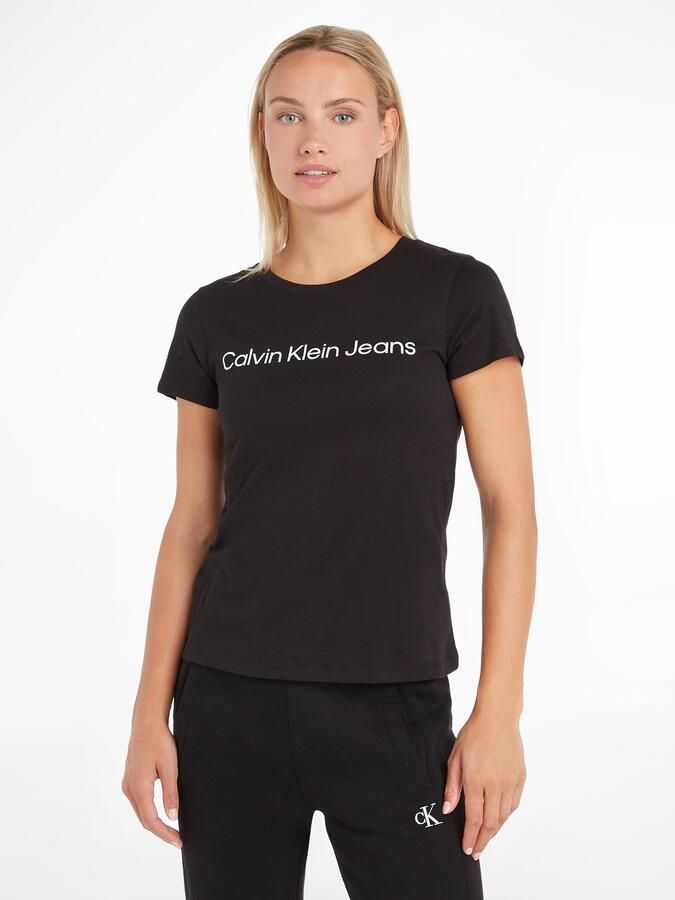 Calvin Klein T-shirt CORE INSTITUTIONAL LOGO SLIM FIT TEE met -logo-opschrift - Foto 9