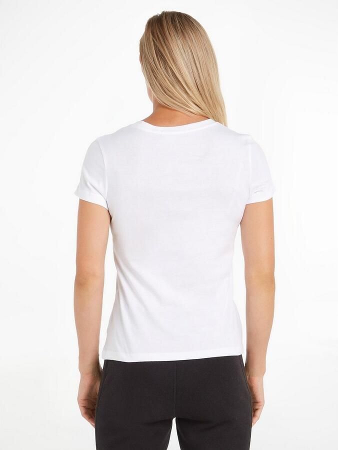 Calvin Klein Jeans Logo T-shirt Vrouwen Herfst Winter Collectie White Dames - Foto 10
