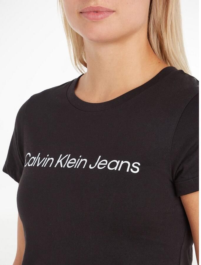 Calvin Klein T-shirt CORE INSTITUTIONAL LOGO SLIM FIT TEE met -logo-opschrift - Foto 6