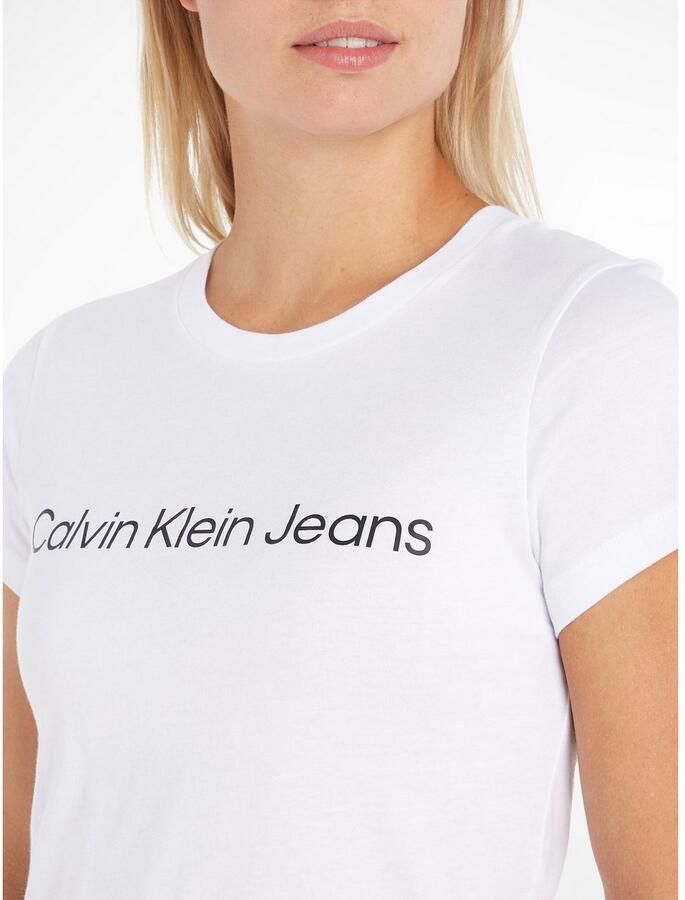 Calvin Klein Jeans Logo T-shirt Vrouwen Herfst Winter Collectie White Dames - Foto 8