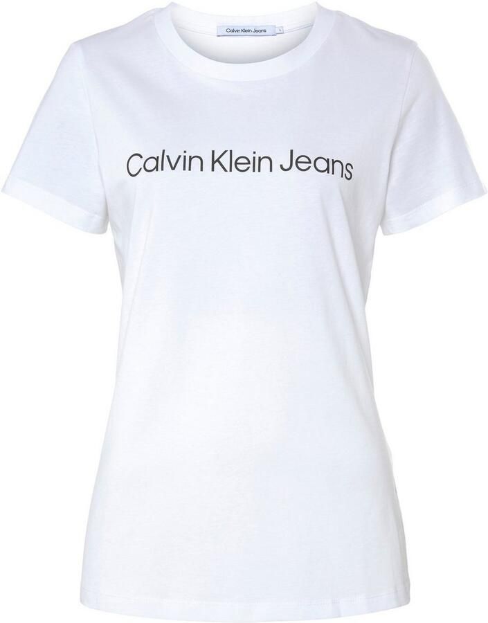 Calvin Klein Jeans Logo T-shirt Vrouwen Herfst Winter Collectie White Dames - Foto 5