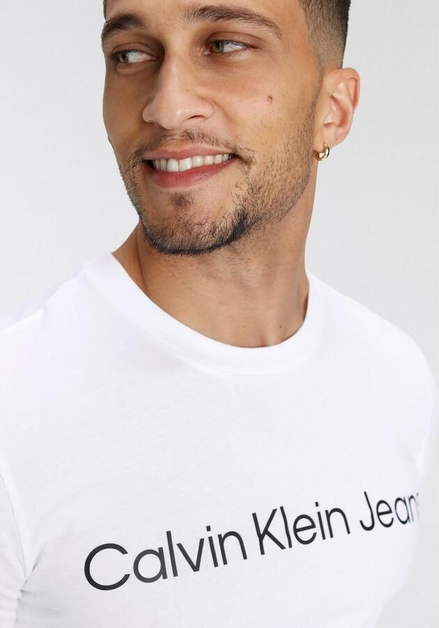Calvin Klein Jeans Heren T-shirt Polo Herfst Winter Collectie White Heren - Foto 9