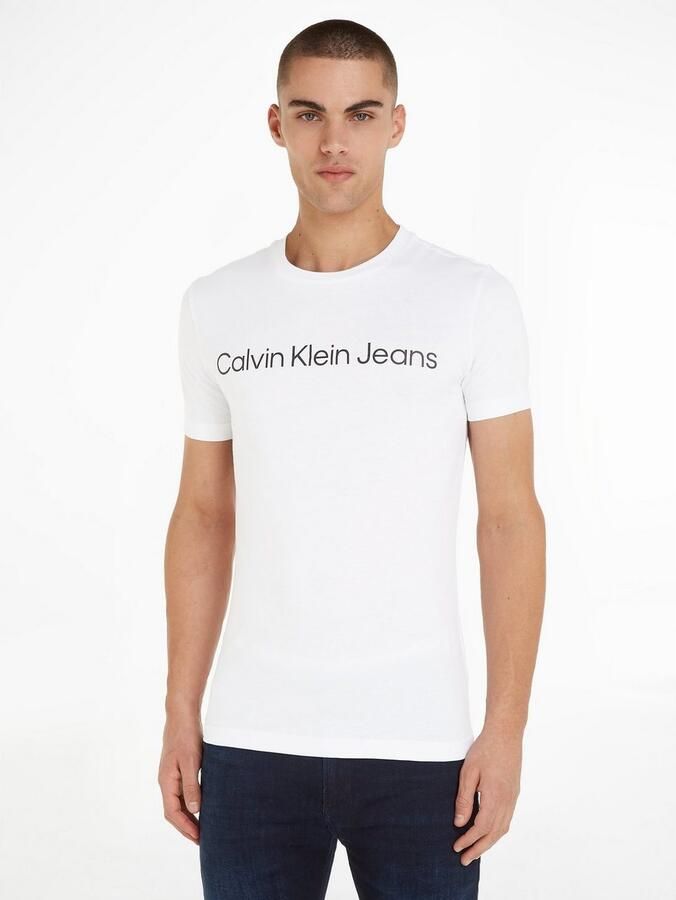 Calvin Klein Jeans Heren T-shirt Polo Herfst Winter Collectie White Heren - Foto 5