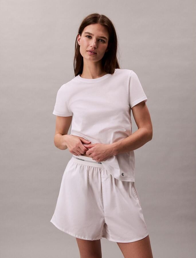 Calvin Klein Underwear Pyjamabovendeel met logostitching in een set van 3 stuks model 'Classic' - Foto 6