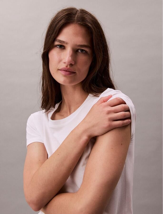 Calvin Klein Underwear Pyjamabovendeel met logostitching in een set van 3 stuks model 'Classic' - Foto 4