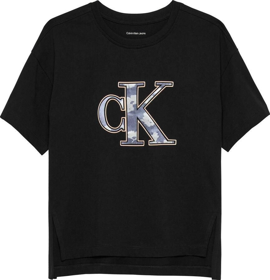 Calvin Klein T-shirt FILED IN MONOLOGO TEE voor kinderen tot 16 jaar coole logo-print