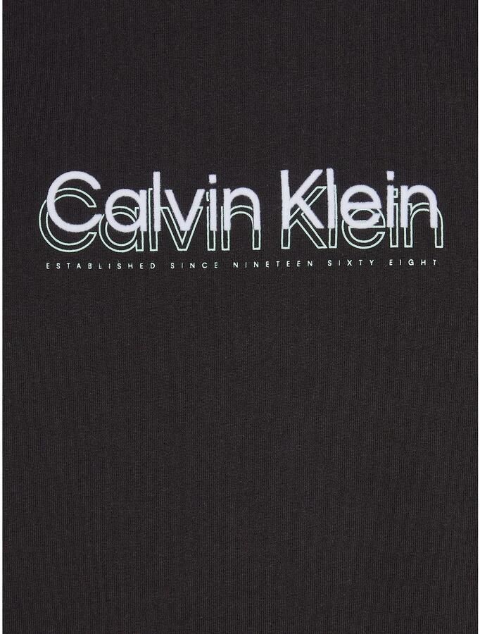 Calvin Klein T-shirt FLOCK LOGO T-SHIRT met een logo-opschrift - Foto 2
