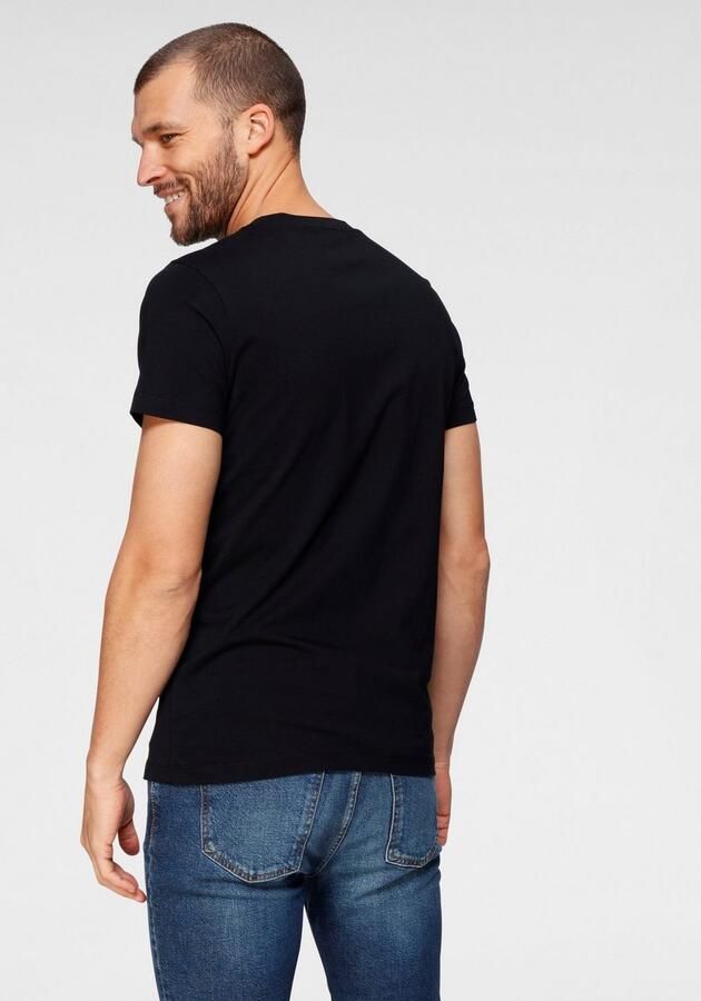 CALVIN KLEIN Heren Polo's & T-shirts Iconic Monogram Ss Slim Tee Zwart - Foto 7