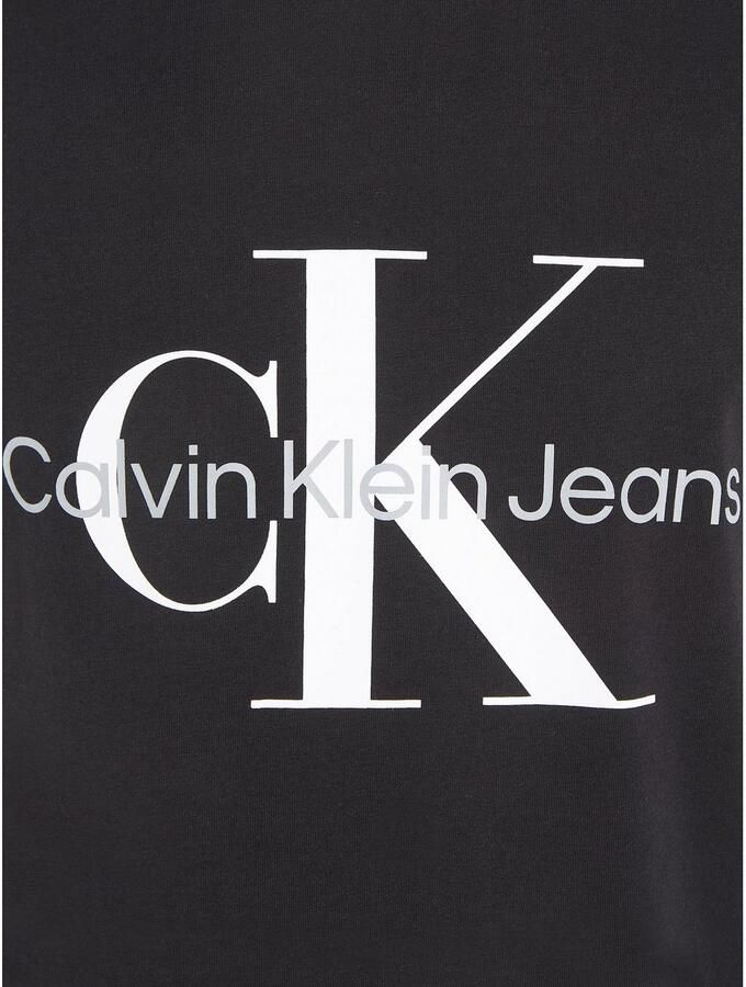 CALVIN KLEIN Heren Polo's & T-shirts Iconic Monogram Ss Slim Tee Zwart - Foto 2