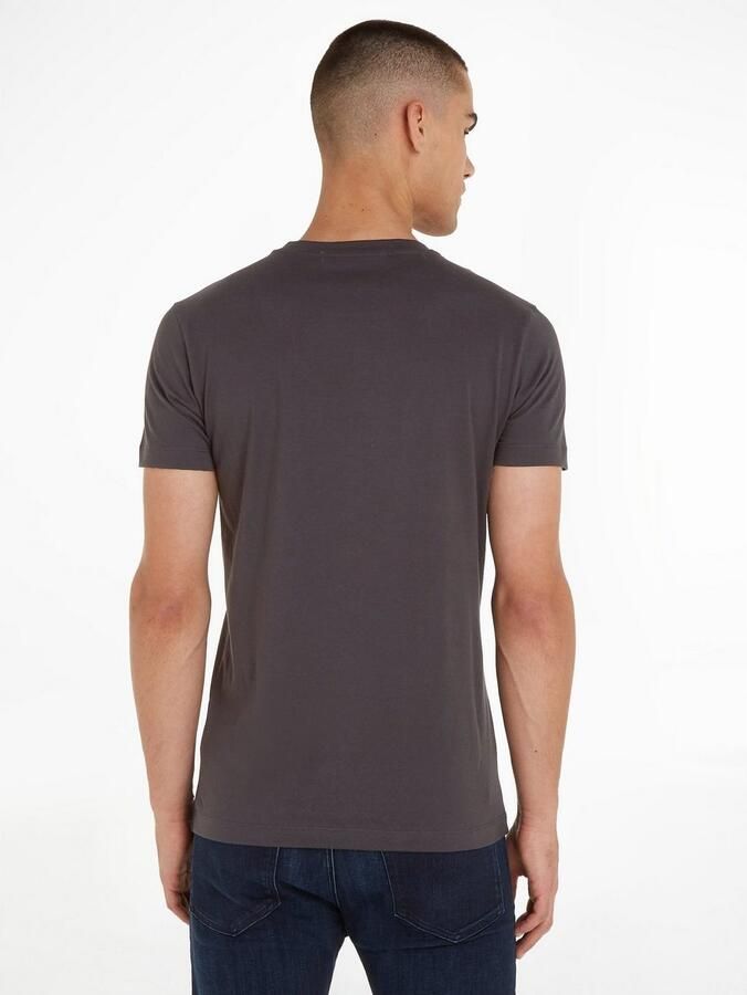 CALVIN KLEIN Heren Polo's & T-shirts Iconic Monogram Ss Slim Tee Zwart - Foto 5