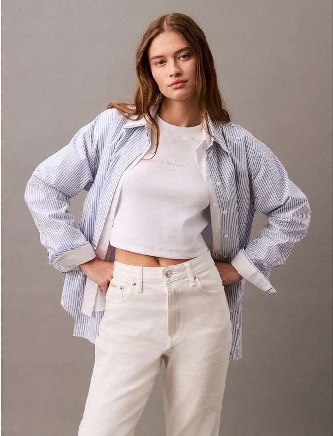 Calvin Klein Jeans T-shirt Korte Mouw MONOGRAM BABY TEE LV047AB802 - Foto 7