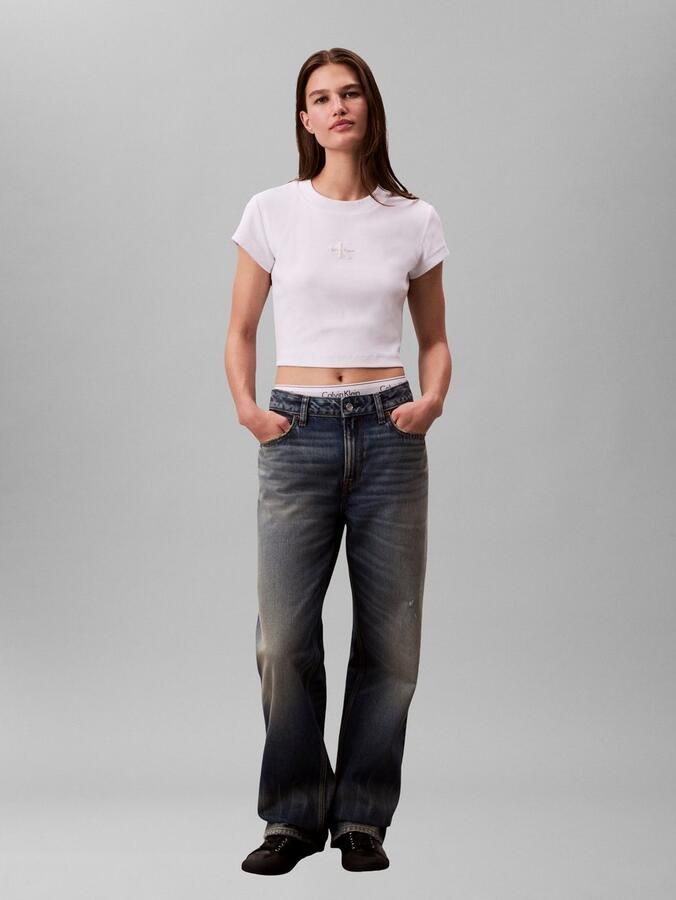 Calvin Klein Jeans T-shirt Korte Mouw MONOGRAM BABY TEE LV047AB802 - Foto 13