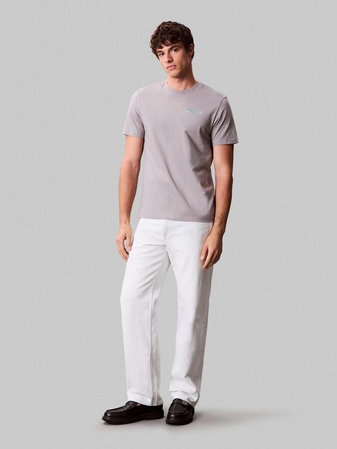 Calvin Klein T-shirt SS 30s E WRD STRTCH met grote logoprint op de rug - Foto 3