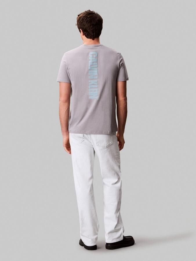 Calvin Klein T-shirt SS 30s E WRD STRTCH met grote logoprint op de rug - Foto 4