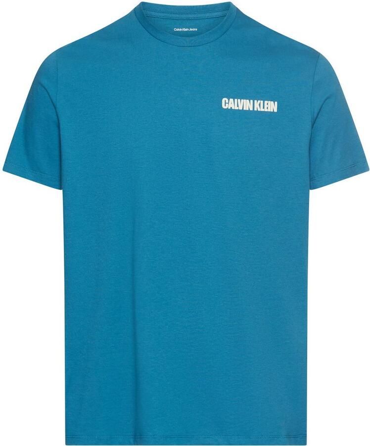 Calvin Klein T-shirt SS 30s E WRD STRTCH met grote logoprint op de rug