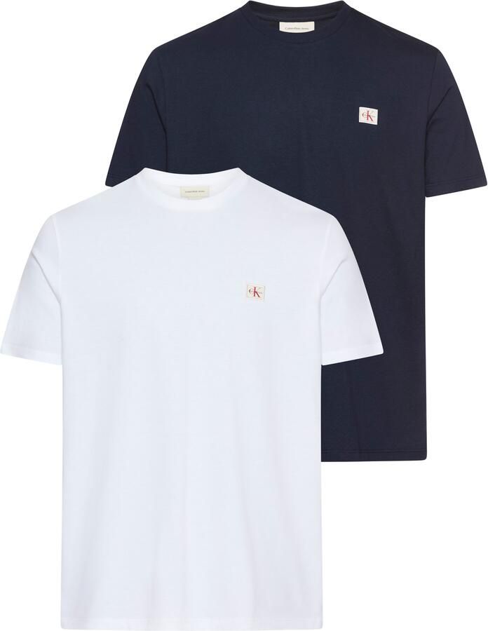Calvin Klein T-shirt Met een ronde hals (2-delig Set van 2)