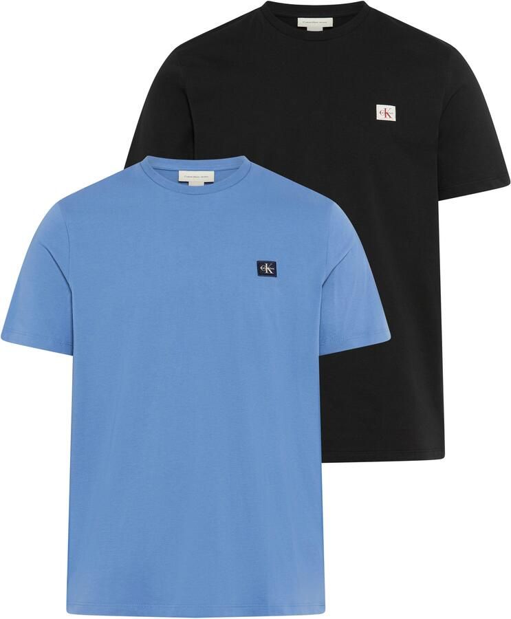 Calvin Klein T-shirt Met een ronde hals (2-delig Set van 2)