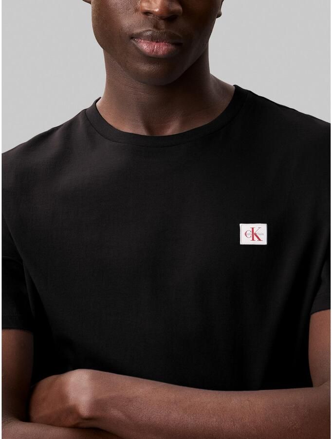 Calvin Klein Jeans T-shirt met labeldetail in een set van 2 stuks - Foto 2