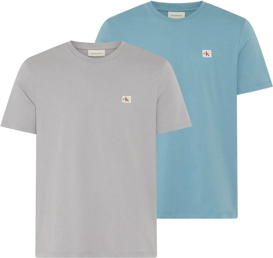 Calvin Klein T-shirt Met een ronde hals (2-delig Set van 2)