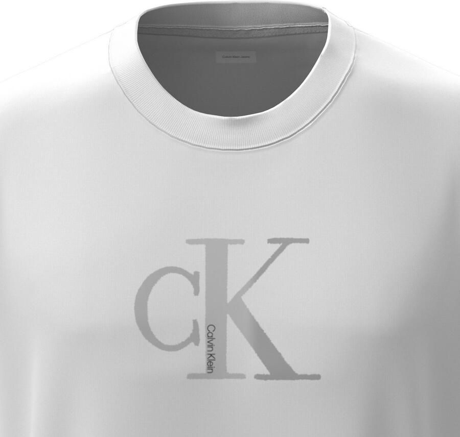 Calvin Klein Jeans Regular fit T-shirt van puur katoen met logoprint